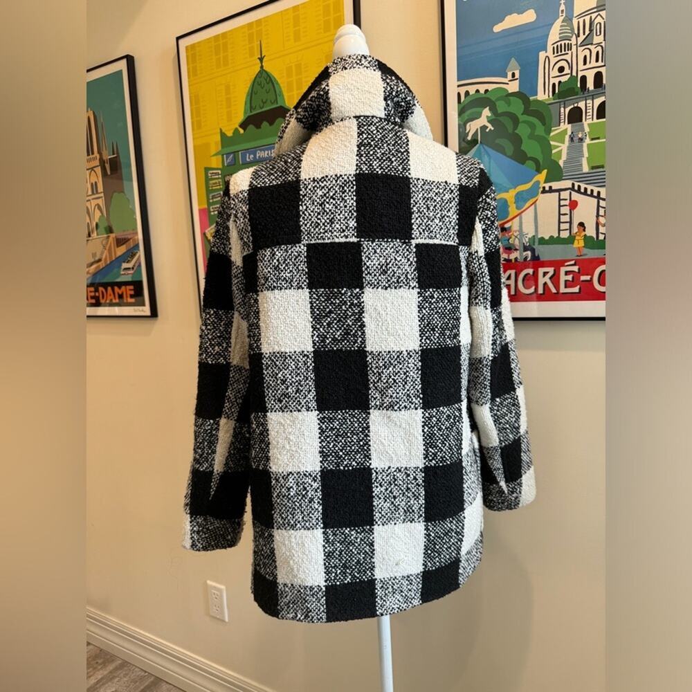 Black and White Forever 21 Premium Checkered Coat - Picture 8 of 8